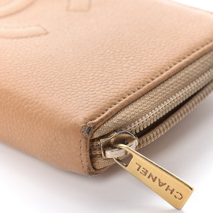 Chanel Caviar Large Timeless CC Zip Around Wallet Beige 14 of 28