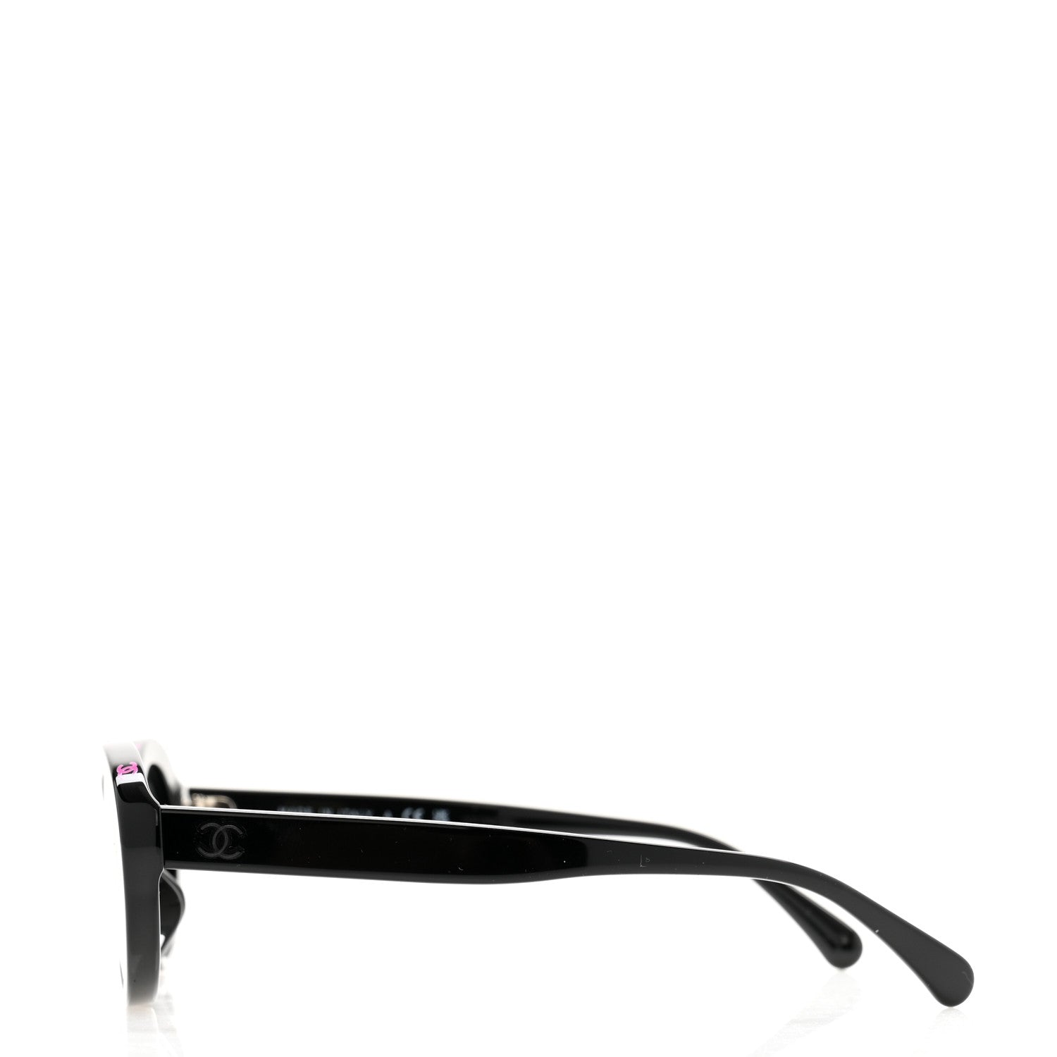 Chanel Acetate Oval Sunglasses 5416-A Black Pink 3 of 8