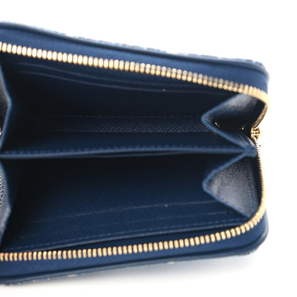 Louis Vuitton Denim Monogram Jacquard Zippy Coin Purse Bleu 5 of 9