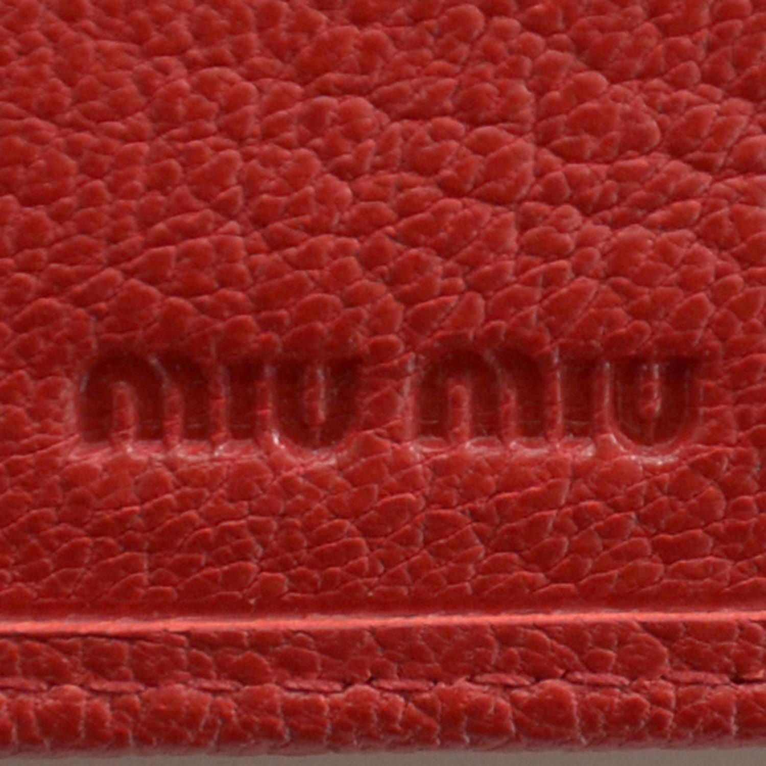 Miu Miu Leather Wallet Red 6 of 6