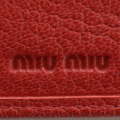 Miu Miu Leather Wallet Red 6 of 6