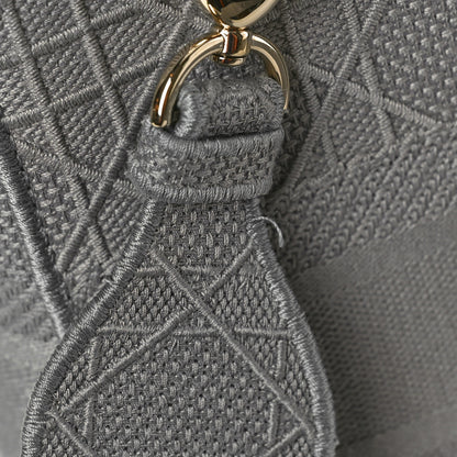 Christian Dior Canvas Embroidered Cannage Medium Lady D-Lite Gray 11 of 13