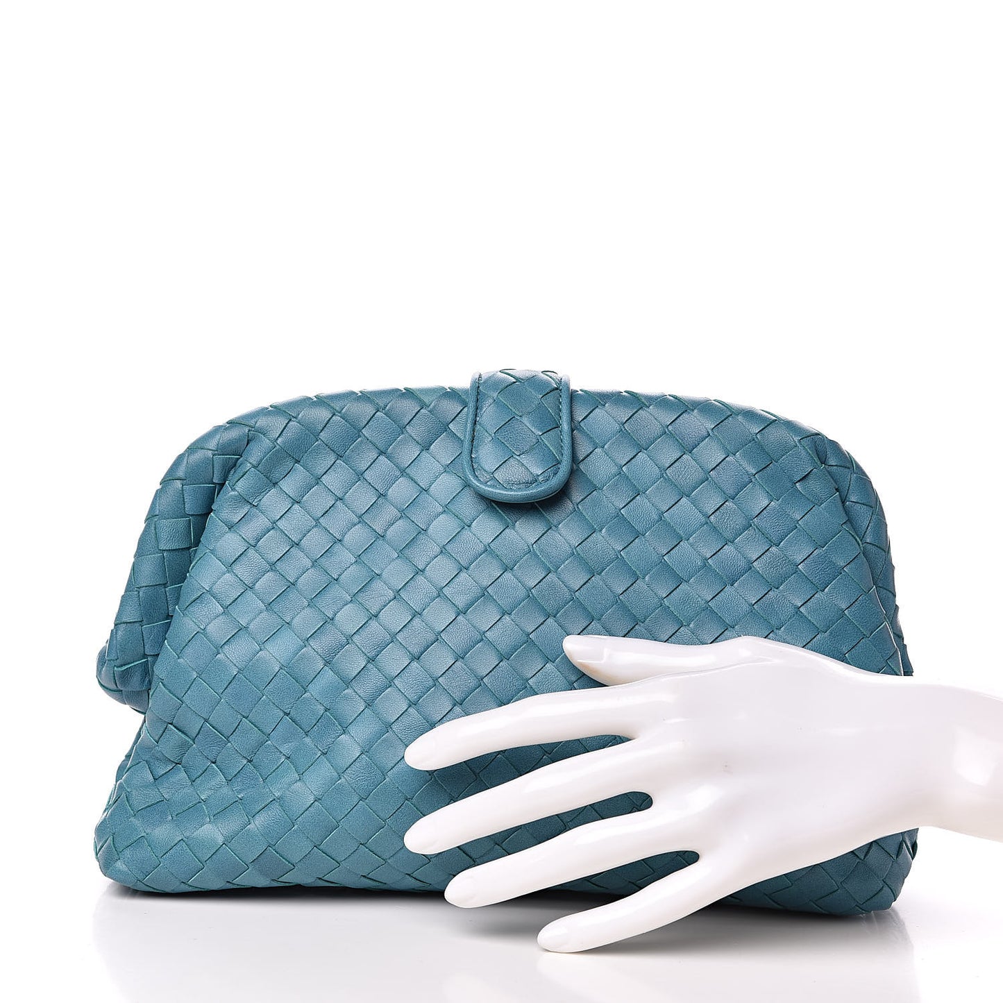 Nappa Intrecciato The Lauren 1980 Clutch Aqua