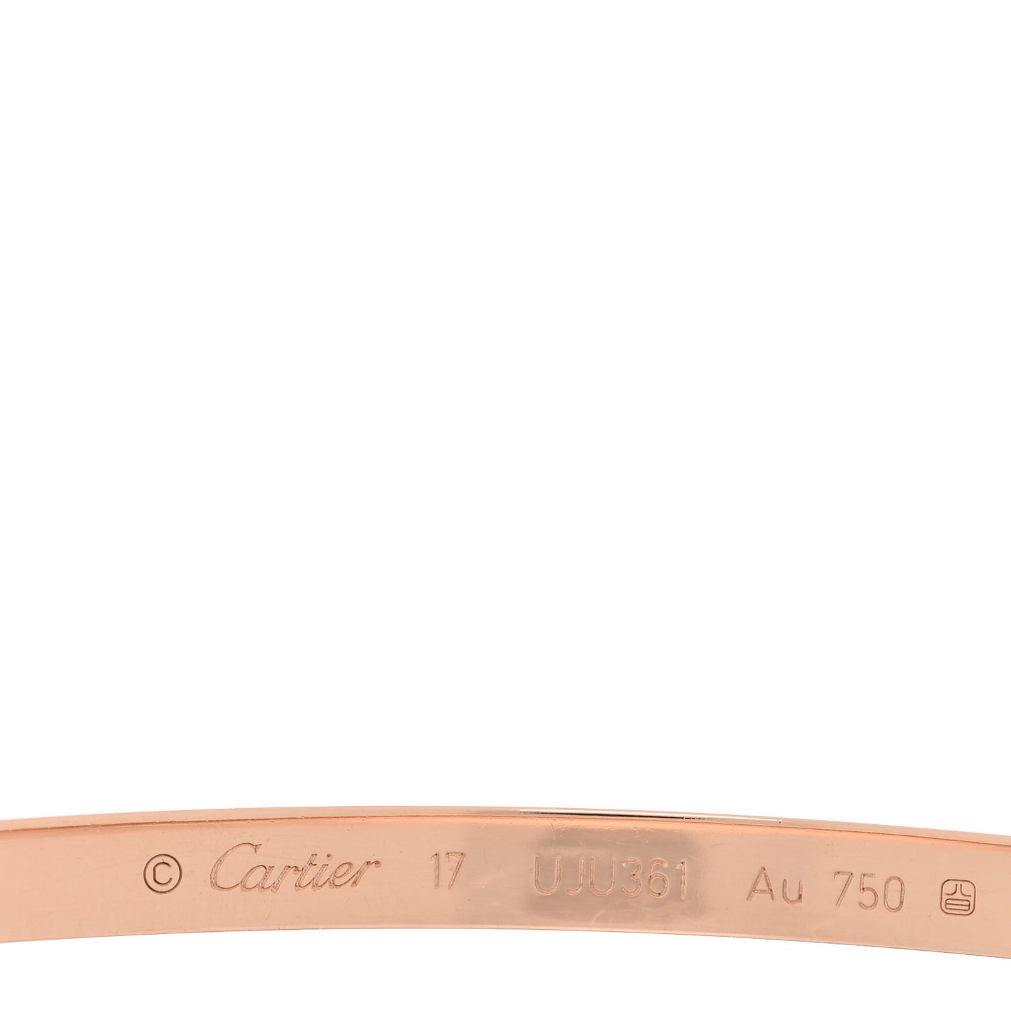 18K Pink Gold Small LOVE Bracelet 17