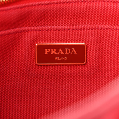 Prada Canapa Small Logo Tote Rosso 6 of 21