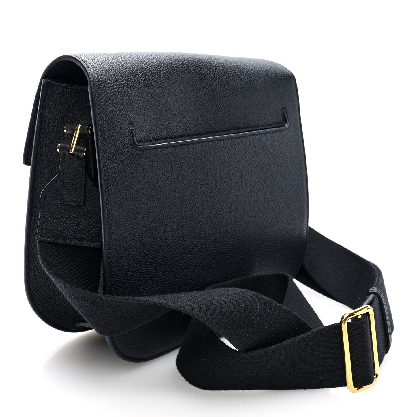Calfskin Medium T Clasp Tara Crossbody Bag Black