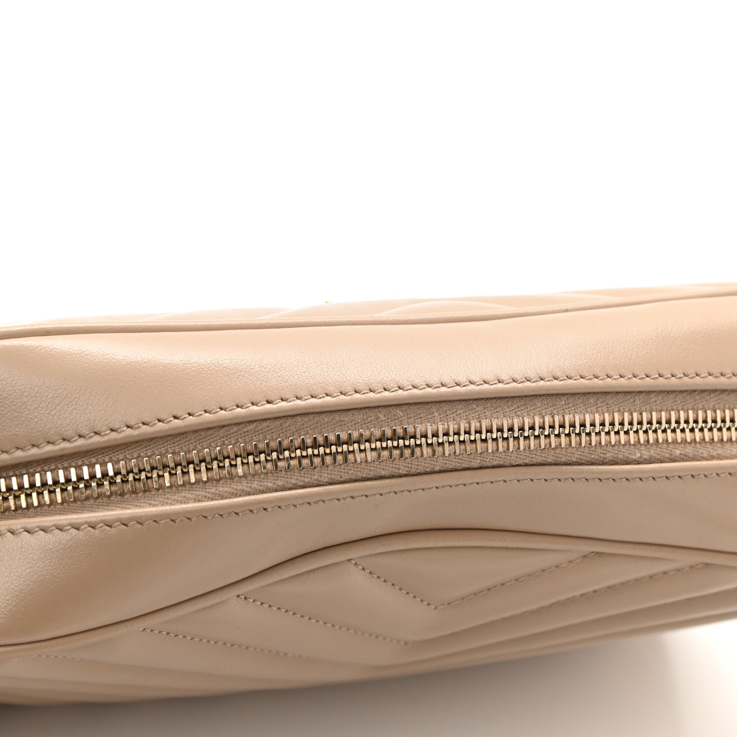 Calfskin Matelasse Monogram Lou Camera Bag Dark Beige