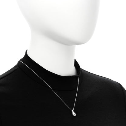 Tiffany Sterling Silver 15mm Elsa Peretti Teardrop Pendant Necklace 2 of 7