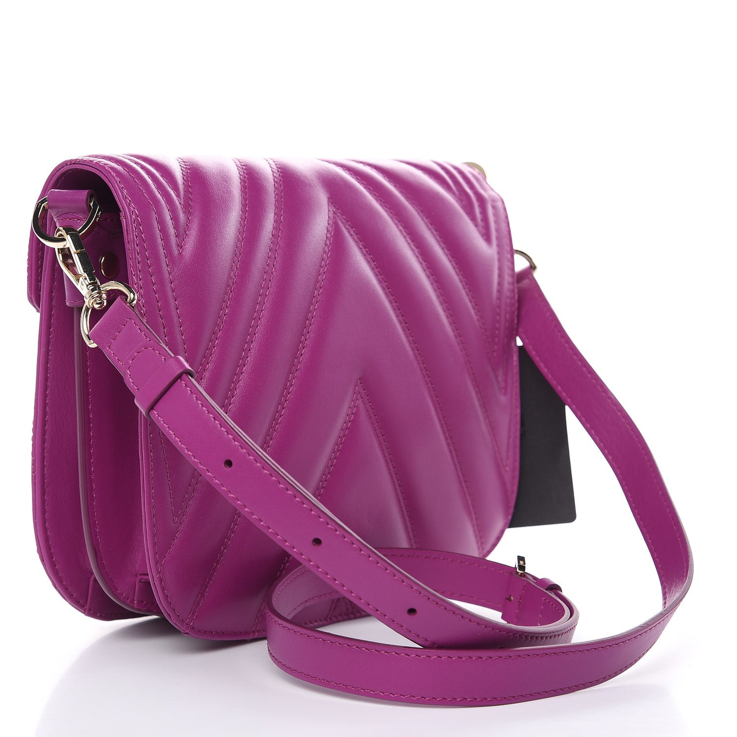 Lambskin Quilted Small Patricia Shoulder Bag Viva Lila