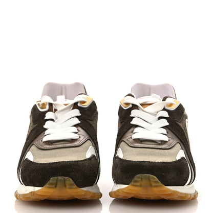 Louis Vuitton Calfskin Suede Run Away Sneakers 37.5 Kaki 3 of 14