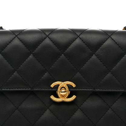 Chanel Lambskin Quilted Small Chain Flap Black 5 of 10
