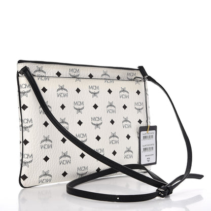 MCM Visetos Large Crossbody Black White 3 of 15
