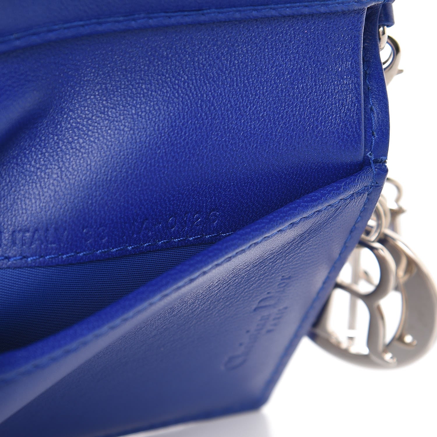 Christian Dior Lambskin Cannage Lady Dior Eden Wallet Blue 9 of 9