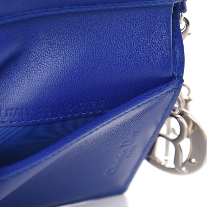 Christian Dior Lambskin Cannage Lady Dior Eden Wallet Blue 9 of 9