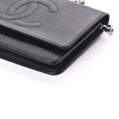 Chanel Caviar Timeless CC Wallet On Chain WOC Black 13 of 15
