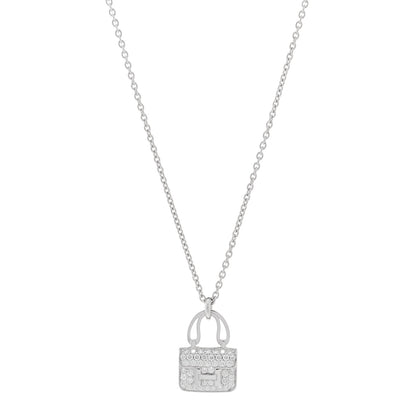 Hermes 18K White Gold Diamond Constance Amulettes Pendant Necklace 1 of 6
