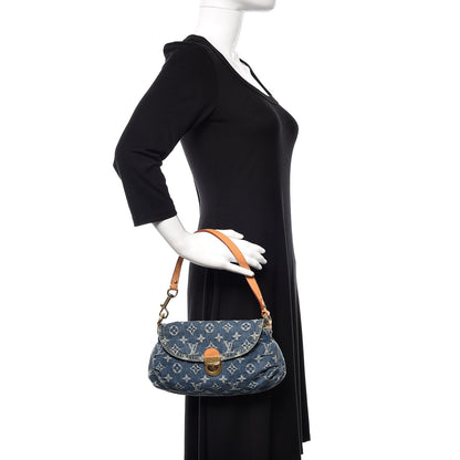Louis Vuitton Monogram Denim Mini Pleaty Blue 2 of 10