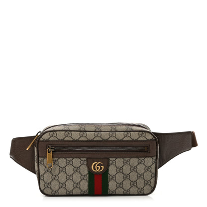 Gucci Soft GG Supreme Monogram Medium Ophidia Belt Bag Dark Brown 1 of 12