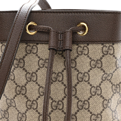 Gucci GG Supreme Monogram Web Mini Ophidia Bucket Bag Brown 8 of 10