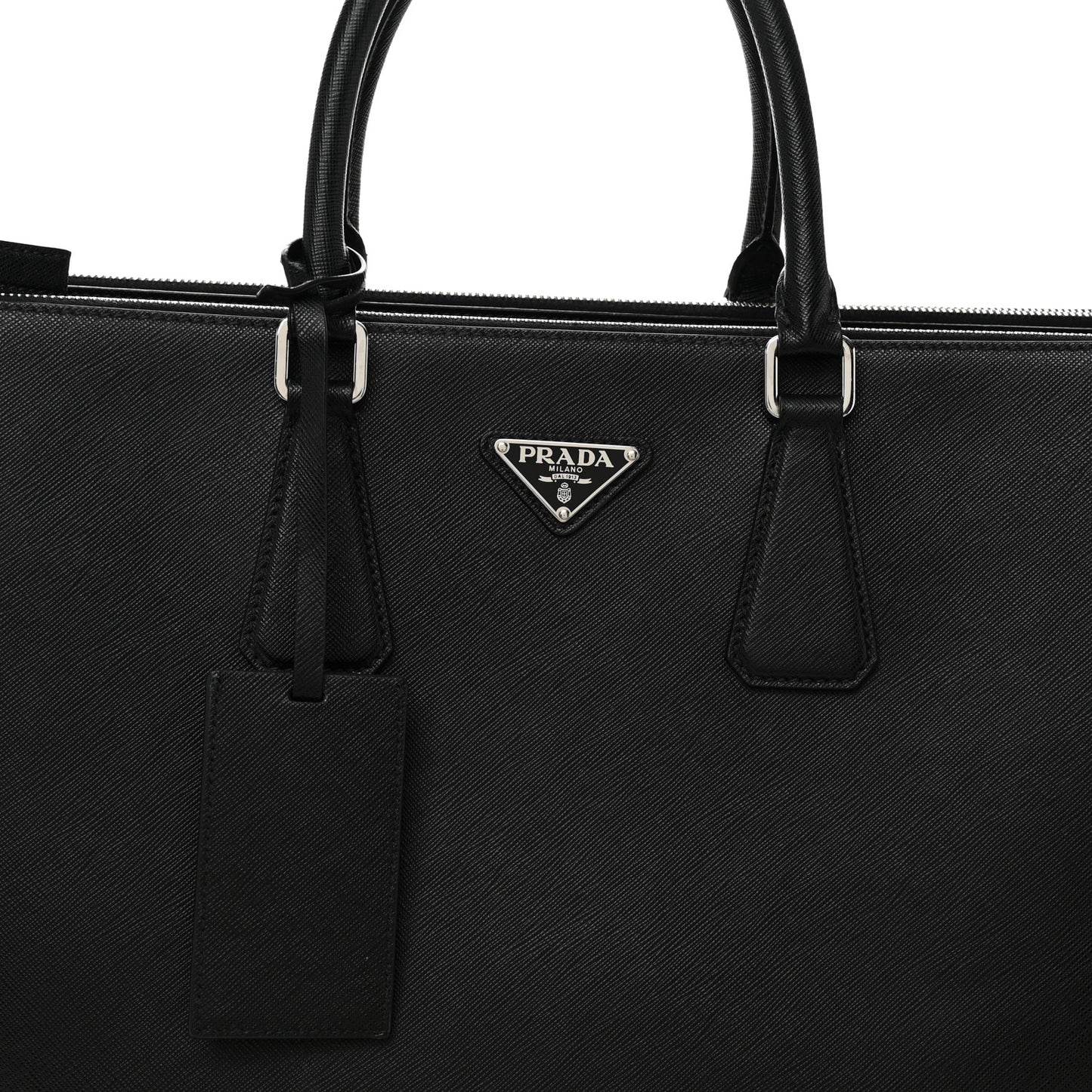 Saffiano Travel Extra Large Galleria Double Zip Black