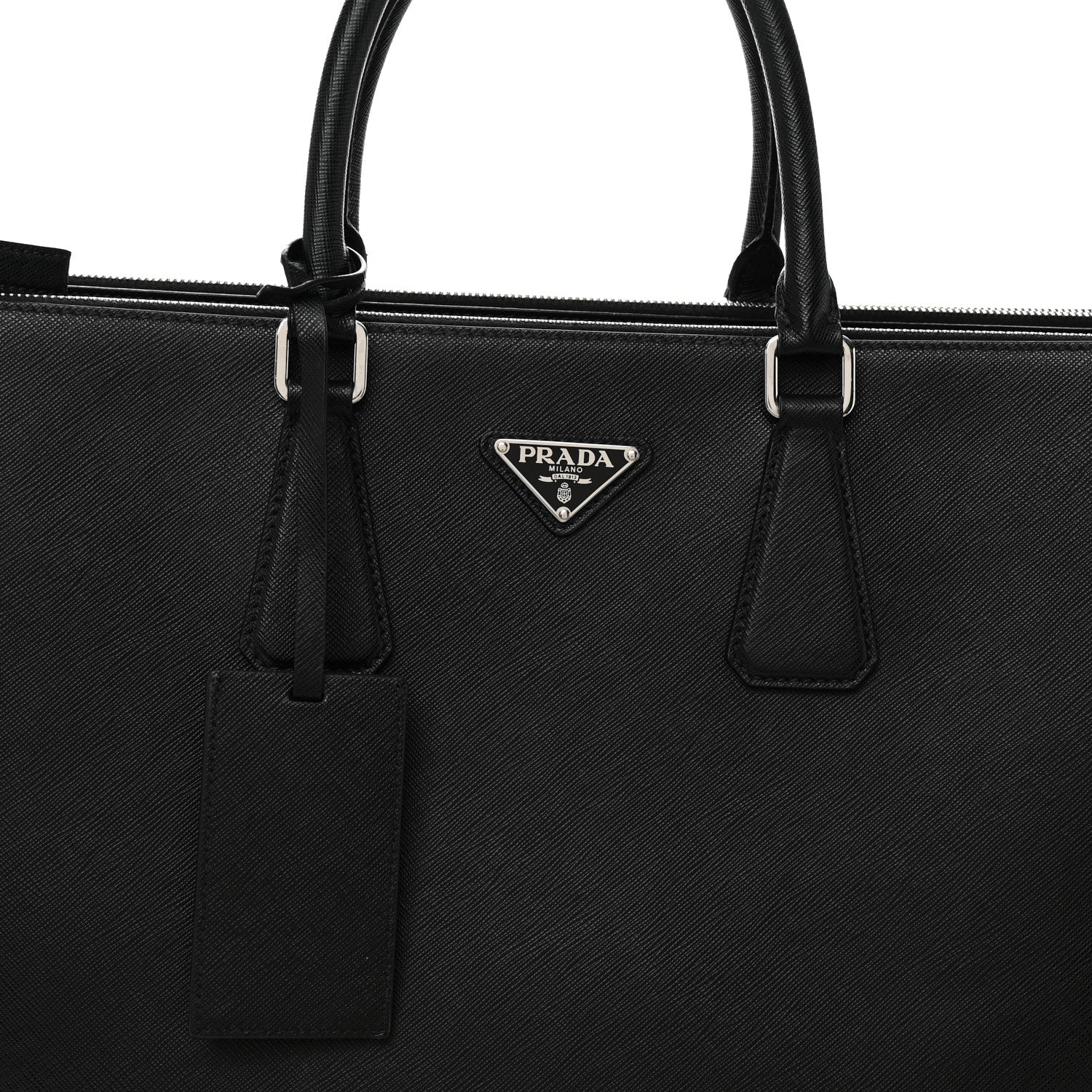 Prada Saffiano Travel Extra Large Galleria Double Zip Black 8 of 11