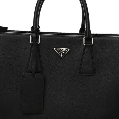 Prada Saffiano Travel Extra Large Galleria Double Zip Black 8 of 11
