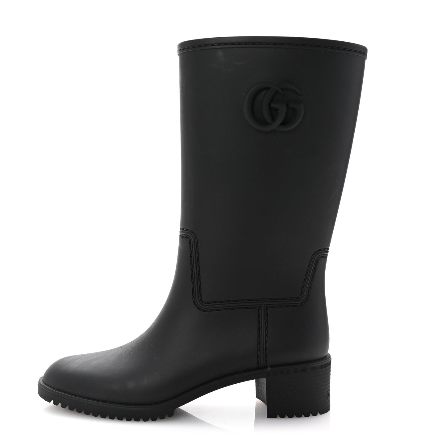 Rubber Double G Womens Rain Boots 36 Black