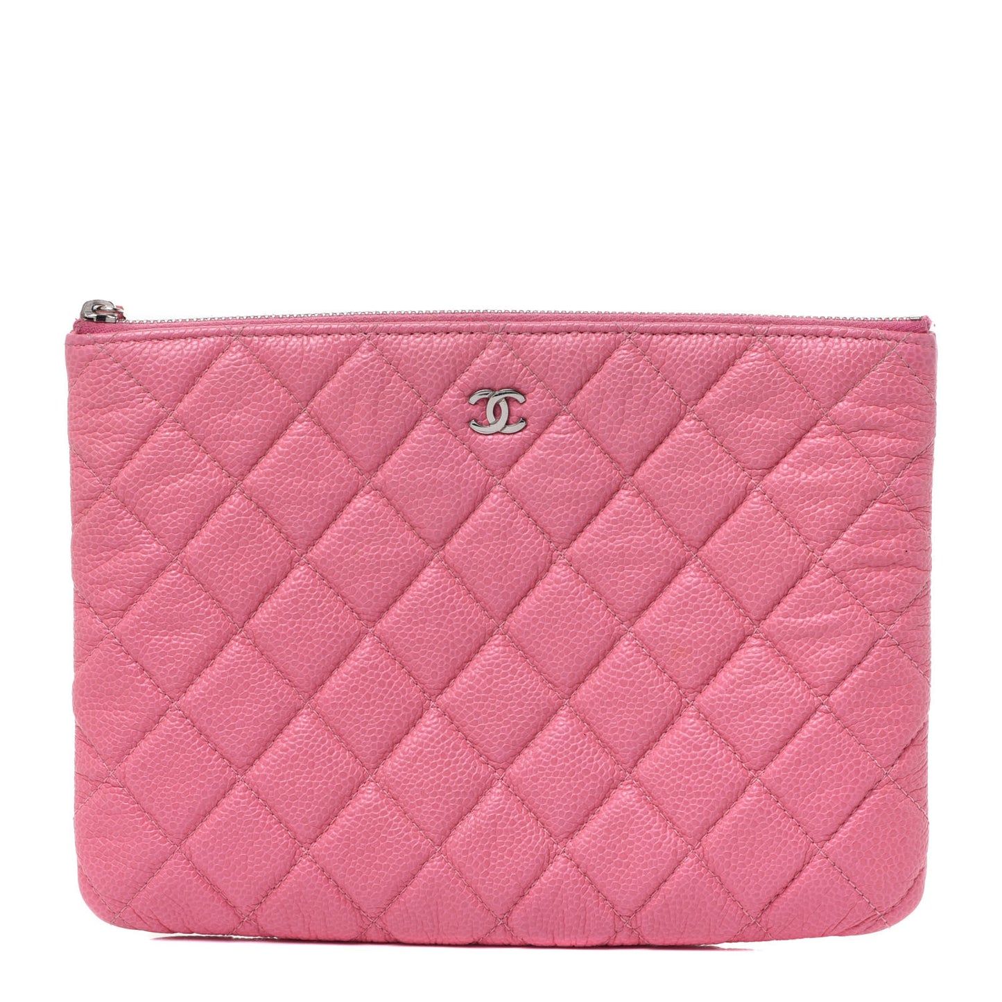 Caviar Quilted Medium Cosmetic Case Pink