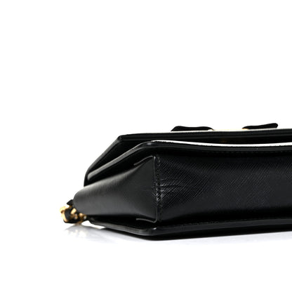 Salvatore Ferragamo Printed Calfskin Mini Ginny Shoulder Bag Black 6 of 7