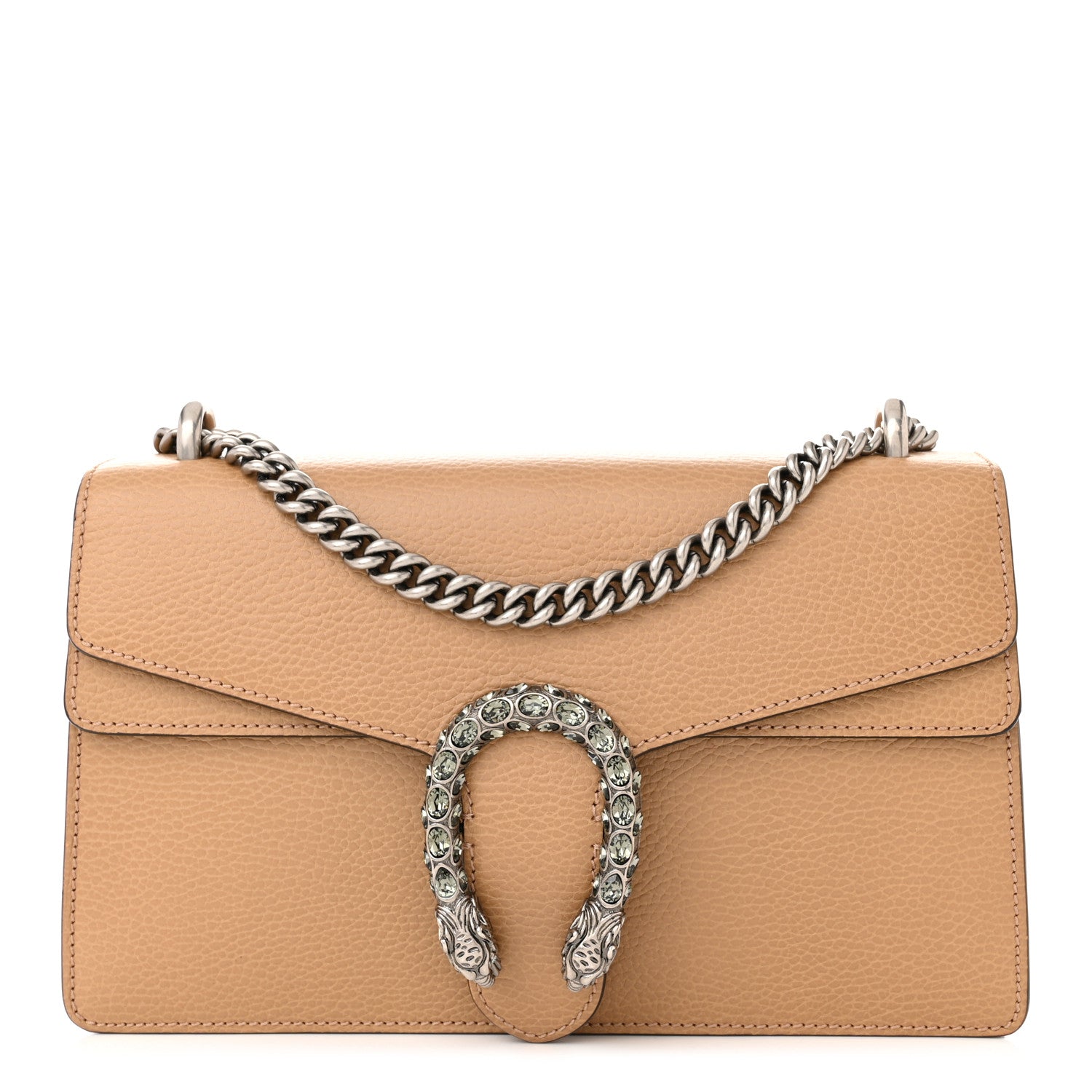 Gucci Dollar Calfskin Crystal Small Dionysus Shoulder Bag Natural Tan Black Diamond 1 of 10