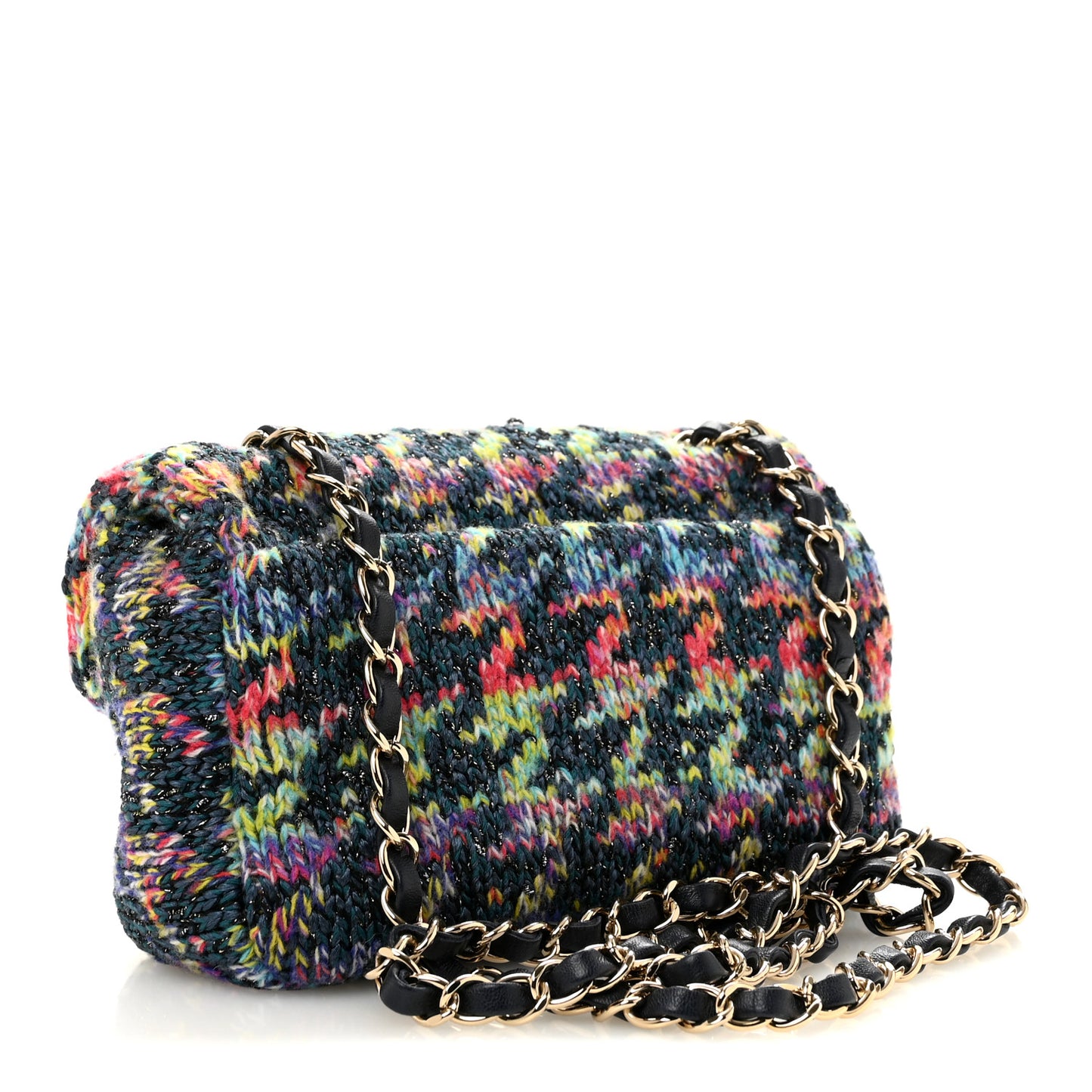 Knit Mini Rectangular Flap Multicolor