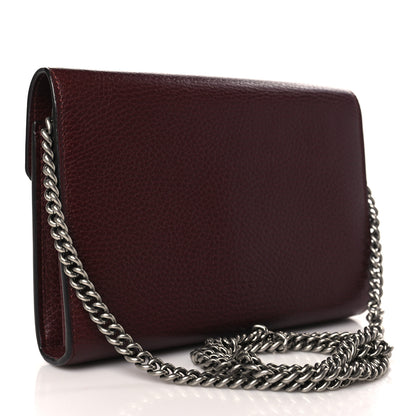 Gucci Dollar Calfskin Crystal Mini Dionysus Chain Wallet Vintage Bordeaux 4 of 11