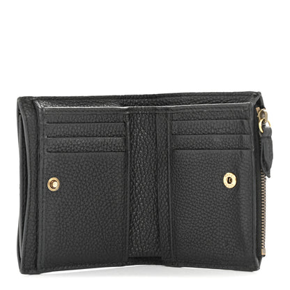 Gucci Pebbled Calfskin Animalier Card Case Wallet Black 6 of 11