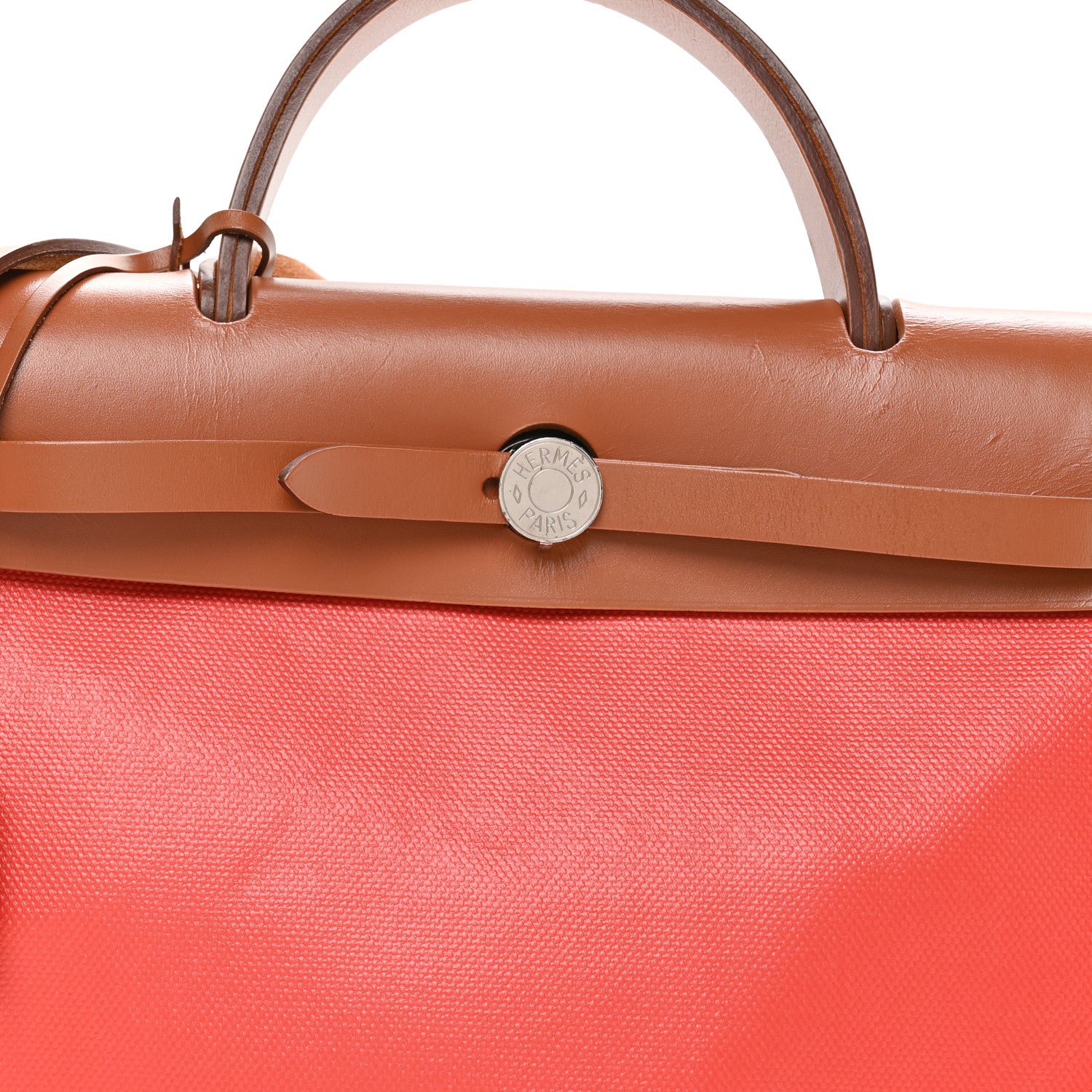 Hermes Toile H Berline Vache Hunter Herbag Zip 31 PM Orange Mecano Fauve 9 of 11