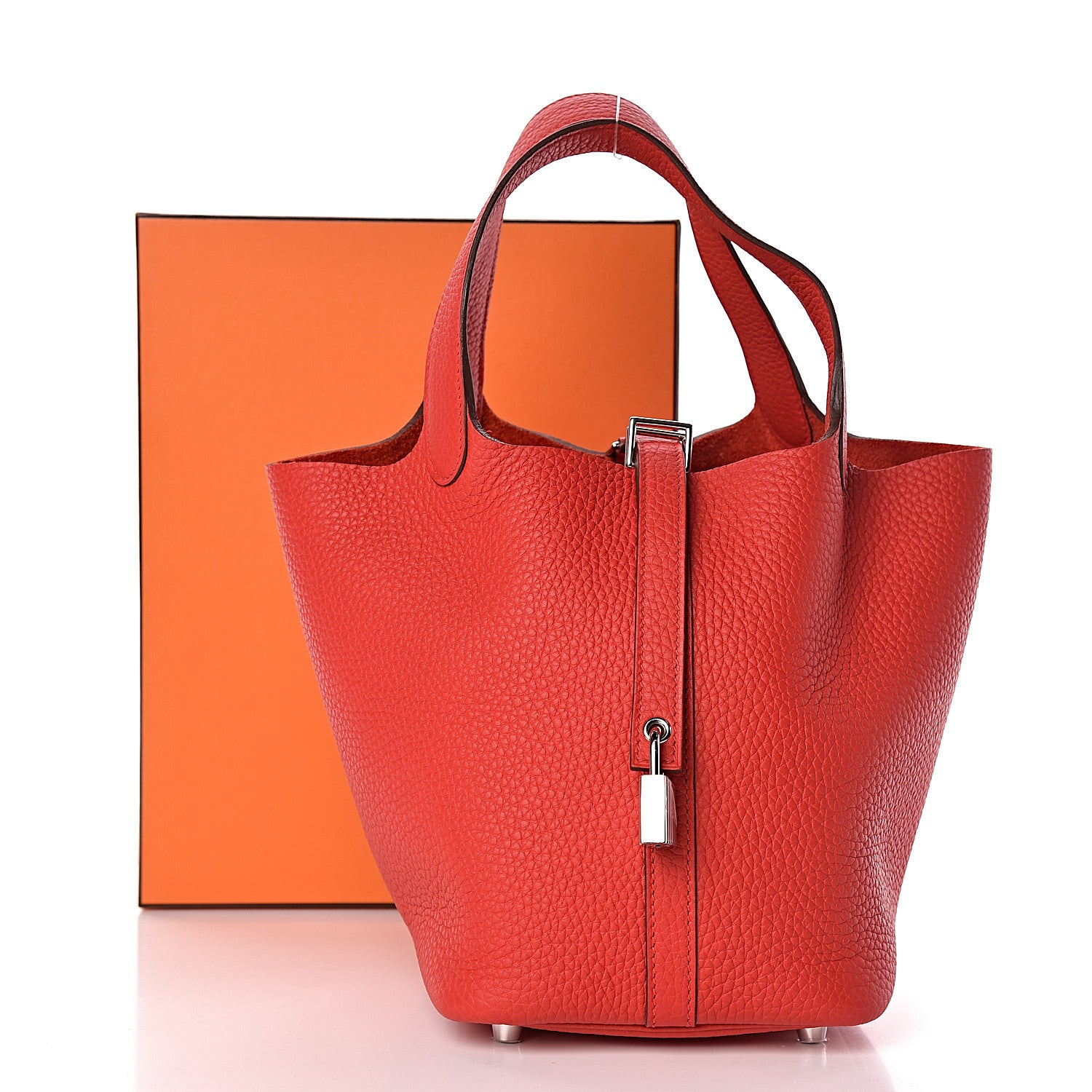 Hermes Taurillon Clemence Picotin Lock 18 PM Rouge De Coeur 11 of 11