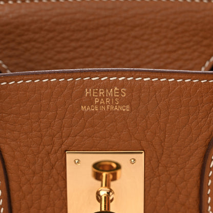 Hermes Taurillon Clemence Birkin 30 Gold 7 of 27