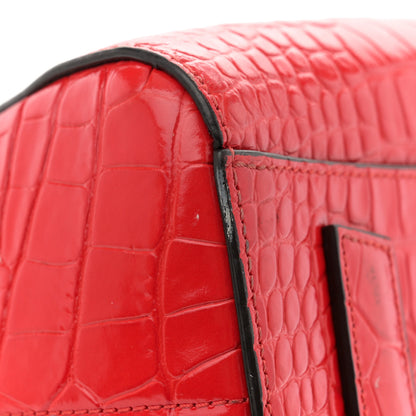 Givenchy Calfskin Crocodile Embossed Small Antigona Red 14 of 16