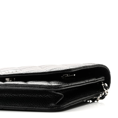 Chanel Caviar Quilted Wallet On Chain WOC Black 11 of 12