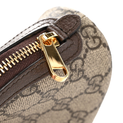 Gucci GG Supreme Monogram Textured Calfskin Web Medium Ophidia Cosmetic Case Beige Ebony New Acero 8 of 9