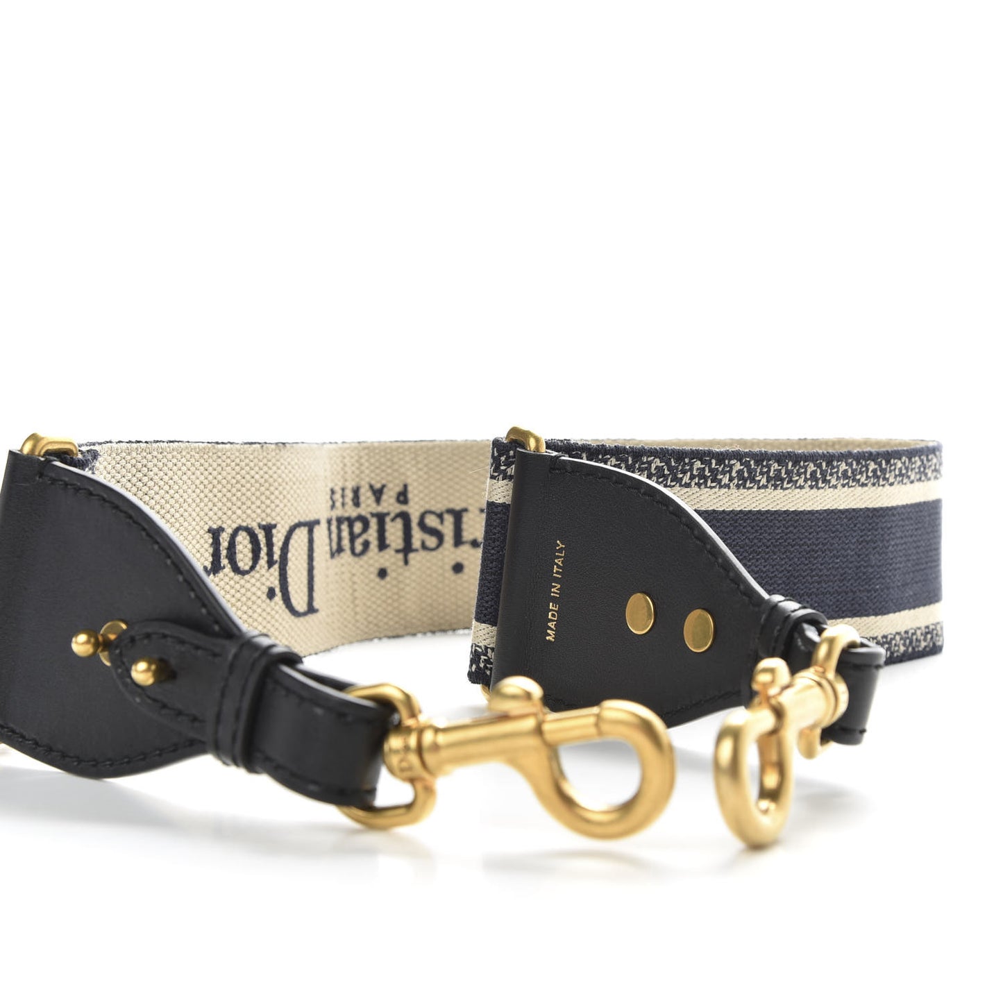 Canvas Embroidered Shoulder Strap Blue