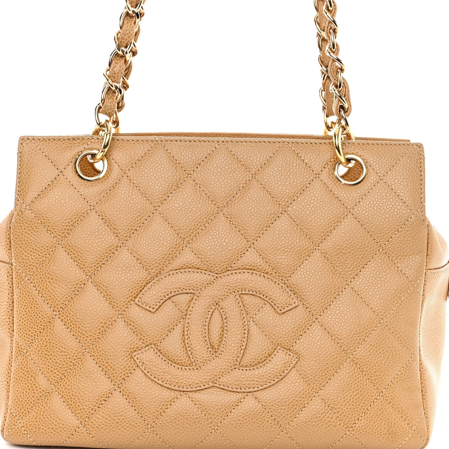 Chanel Caviar Quilted Petit Timeless Tote PTT Beige 6 of 9
