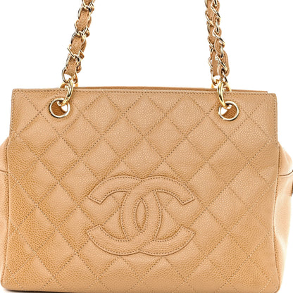Chanel Caviar Quilted Petit Timeless Tote PTT Beige 6 of 9