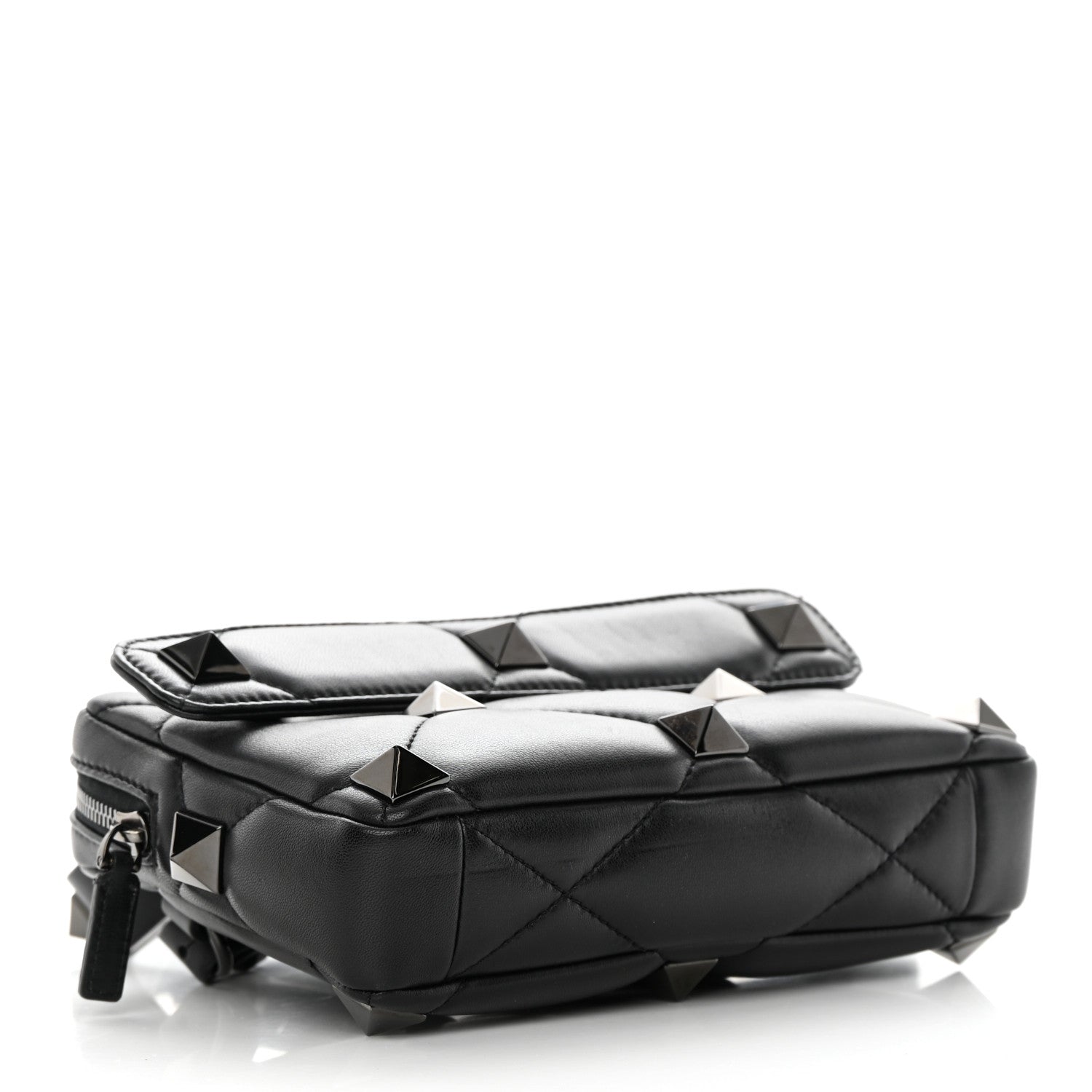 Valentino Garavani Nappa Monochrome Roman Stud Crossbody Bag Black 3 of 11