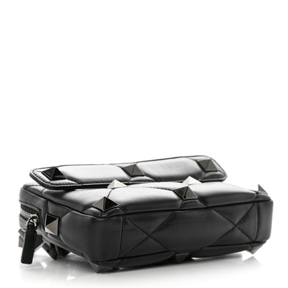 Valentino Garavani Nappa Monochrome Roman Stud Crossbody Bag Black 3 of 11