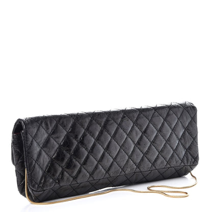 Chanel Glazed Calfskin 2.55 Reissue East West Clutch Black 3 of 8