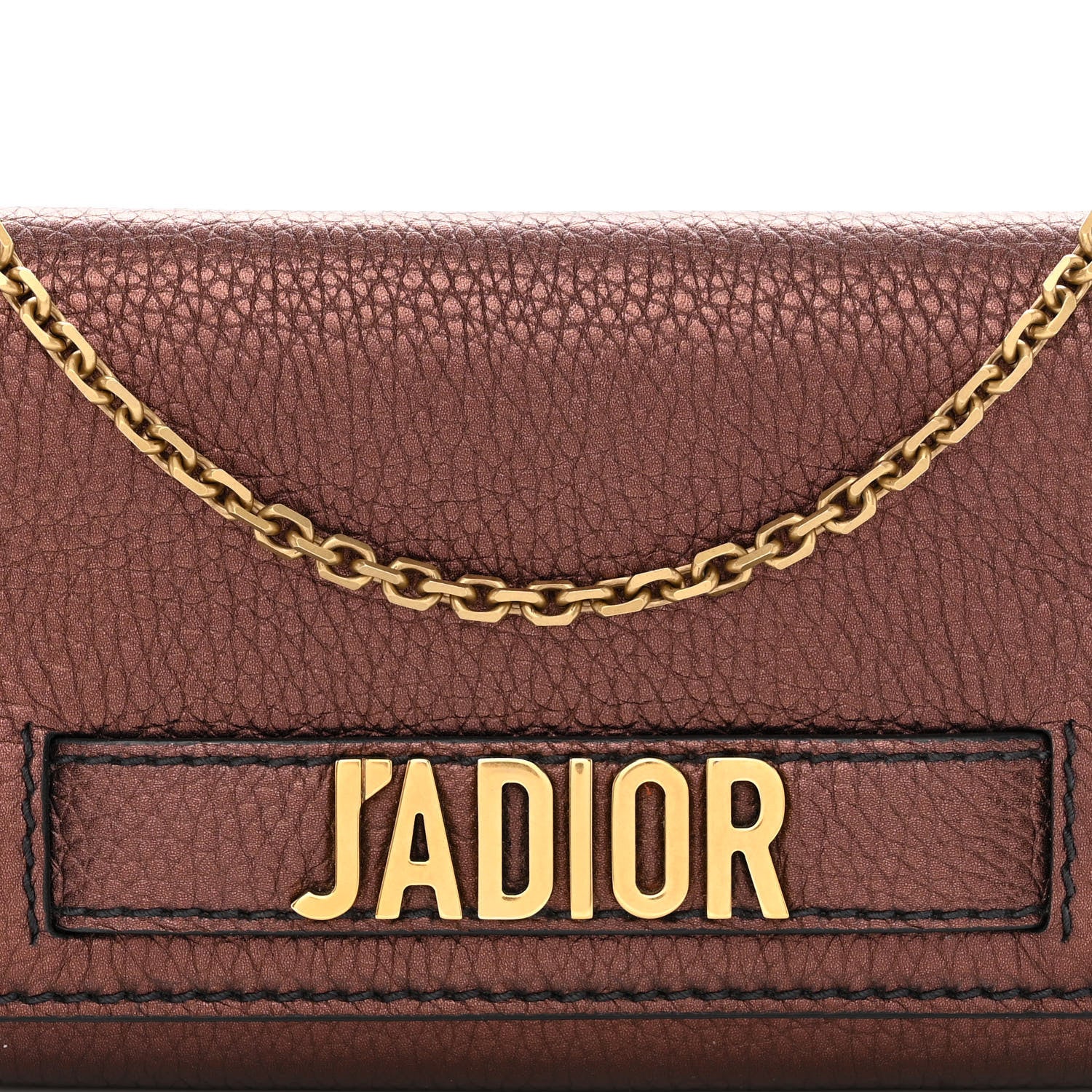 Christian Dior Metallic Calfskin J'adior Croisiere Chain Wallet 7 of 9