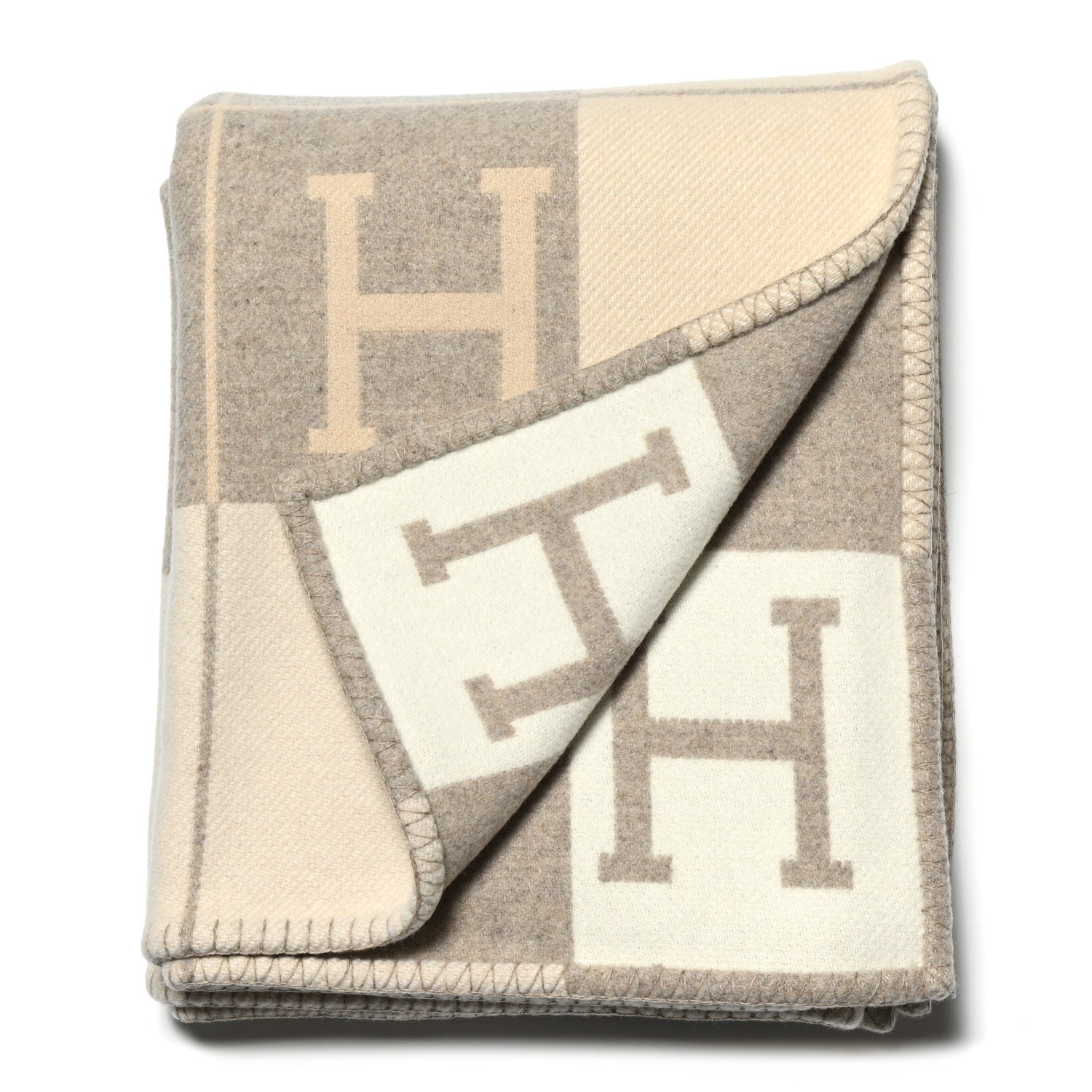 Hermes Wool Cashmere Avalon III Blanket Coco Camomille 2 of 3