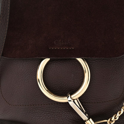 Chloe Suede Calfskin Medium Faye Backpack Dark Brown 8 of 10