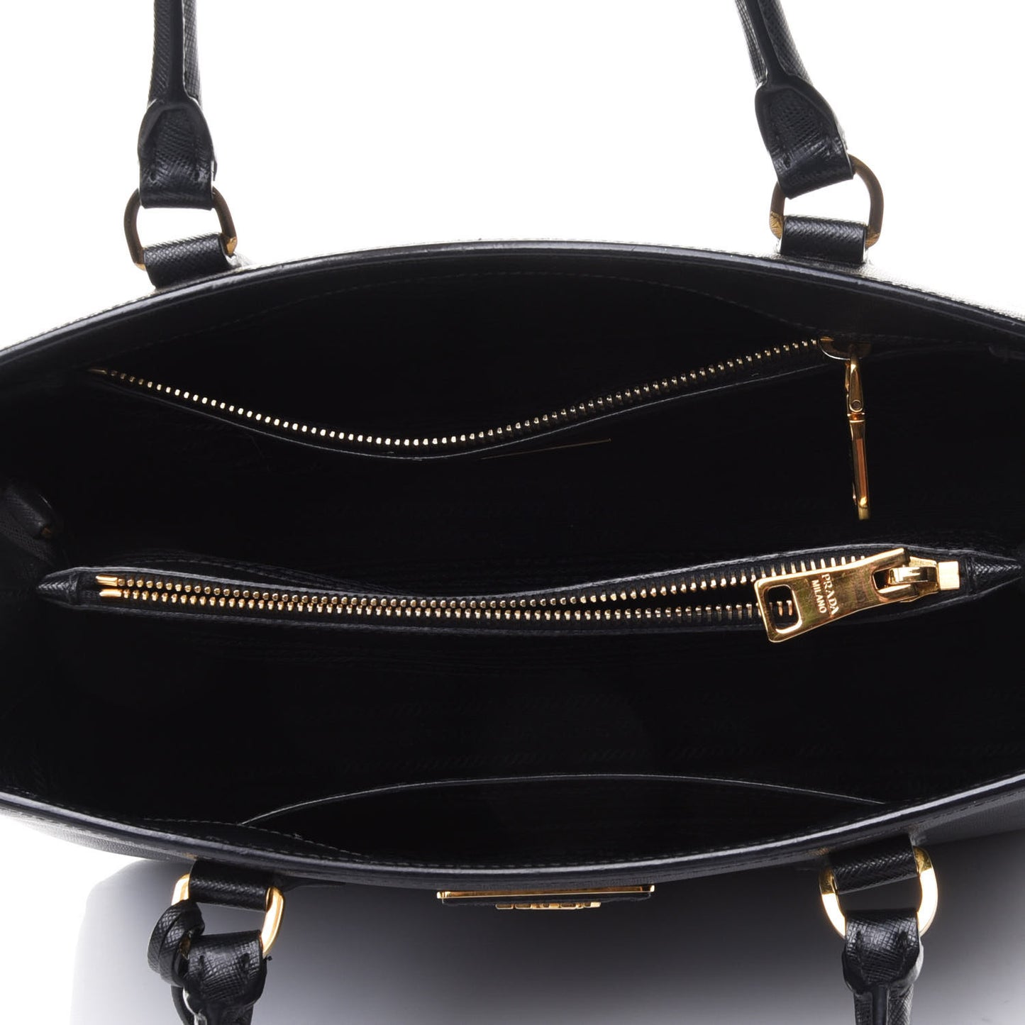 Saffiano Lux Medium Tote Black