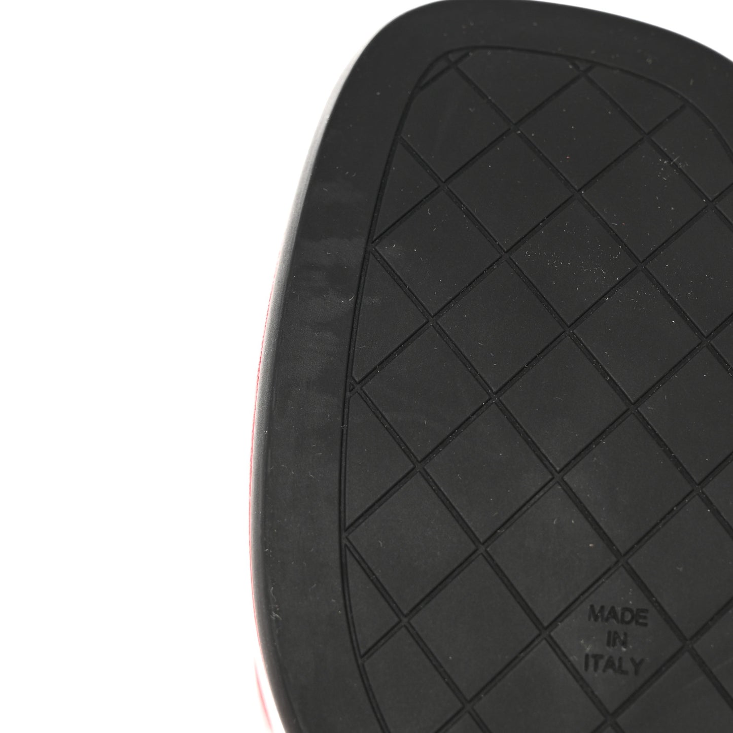 Crumpled Patent Lambskin Platform Sandals 40.5 Red